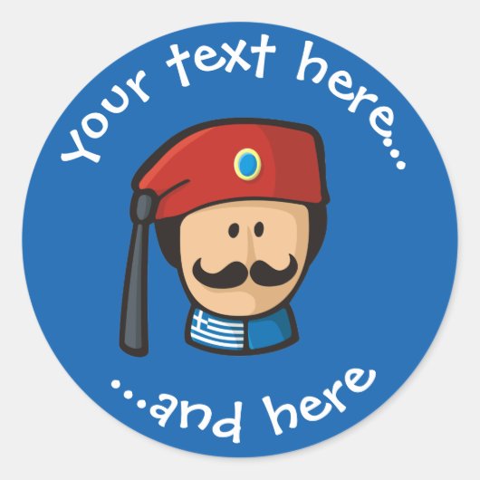 Tsolias Head Ronde Sticker (Voorkant)