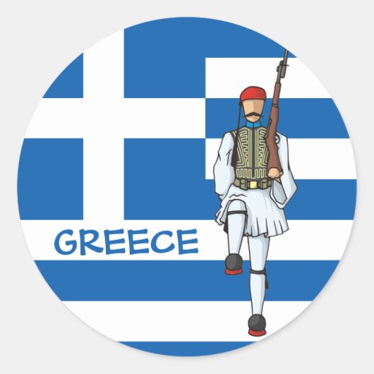 Tsolias-pictogram Ronde Sticker (Voorkant)