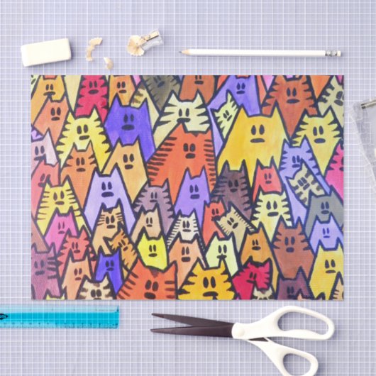 TSP - 0060 - CATS - Weefselpapier Tissuepapier (Craft)