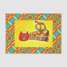 TSP - 0089 - Alebrije Cat - Weefselpapier