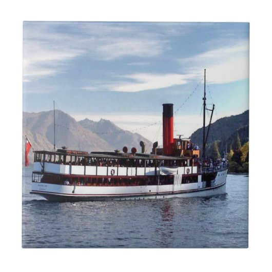 TSS Earnslaw stoomschip 1912 Tegeltje (Voorkant)