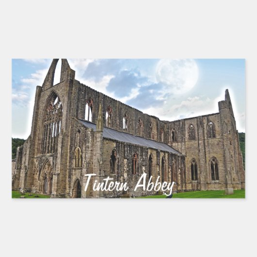 Tstage Abbey, klooster van Cistercian, Wales Rechthoekige Sticker (Voorkant)