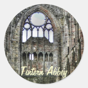 Tstage Abbey, klooster van Cistercian, Wales Ronde Sticker