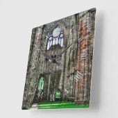 Tstage Abbey, klooster van Cistercian, Wales Vierkante Klok (Hoek)