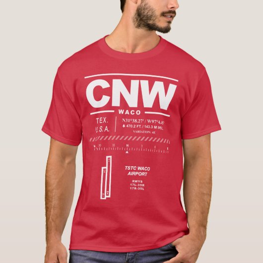 TSTC Waco Luchthaven CNW T-shirt (Voorkant)