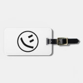 ㋡ Tsu Kana Katakana Smiling Emoji/Emoticon Bagagelabel (Voorkant horizontaal)