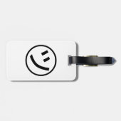 ㋡ Tsu Kana Katakana Smiling Emoji/Emoticon Bagagelabel (Achterkant horizontaal)