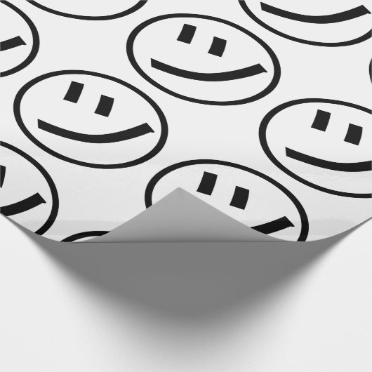 ㋡ Tsu Kana Katakana Smiling Emoji/Emoticon Cadeaupapier (Hoek)