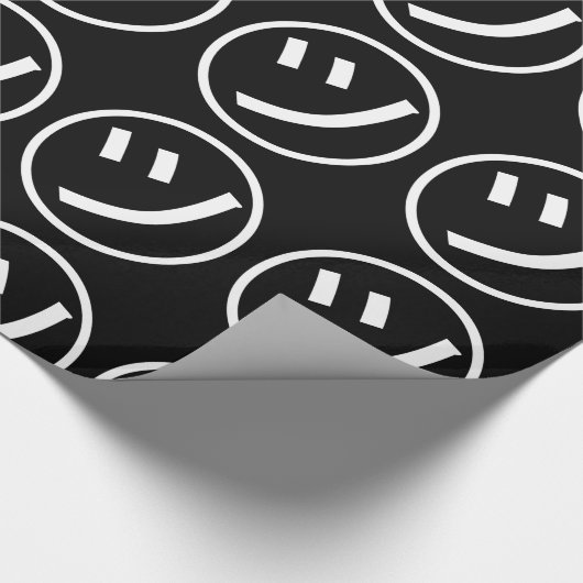 ㋡ Tsu Kana Katakana Smiling Emoji/Emoticon Cadeaupapier (Hoek)