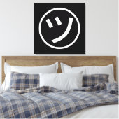 ㋡ Tsu Kana Katakana Smiling Emoji/Emoticon Canvas Afdruk (Insitu (Slaapkamer))