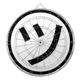 ㋡ Tsu Kana Katakana Smiling Emoji/Emoticon Dartbord (Voorkant)