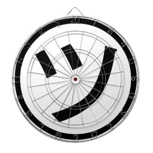㋡ Tsu Kana Katakana Smiling Emoji/Emoticon Dartbord