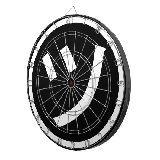 ㋡ Tsu Kana Katakana Smiling Emoji/Emoticon Dartbord (Voorkant Rechts)