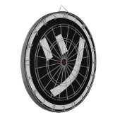 ㋡ Tsu Kana Katakana Smiling Emoji/Emoticon Dartbord (Voorkant Links)