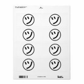 ㋡ Tsu Kana Katakana Smiling Emoji/Emoticon Etiket (Full Sheet)