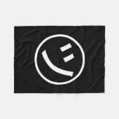 ㋡ Tsu Kana Katakana Smiling Emoji/Emoticon Fleece Deken (Voorkant (Horizontaal))