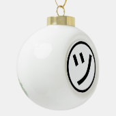 ㋡ Tsu Kana Katakana Smiling Emoji/Emoticon Keramische Bal Ornament (Links)