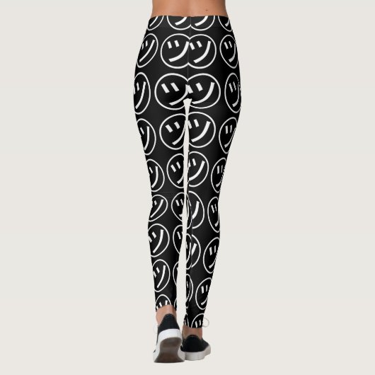 ㋡ Tsu Kana Katakana Smiling Emoji/Emoticon Leggings (Achterkant)