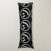 ㋡ Tsu Kana Katakana Smiling Emoji/Emoticon Lichaamskussen (Voorkant Verticaal)