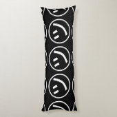 ㋡ Tsu Kana Katakana Smiling Emoji/Emoticon Lichaamskussen (Achterkant (Verticaal))