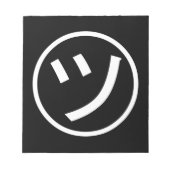 ㋡ Tsu Kana Katakana Smiling Emoji/Emoticon Notitieblok (Voorkant)