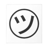 ㋡ Tsu Kana Katakana Smiling Emoji/Emoticon Notitieblok (Voorkant)