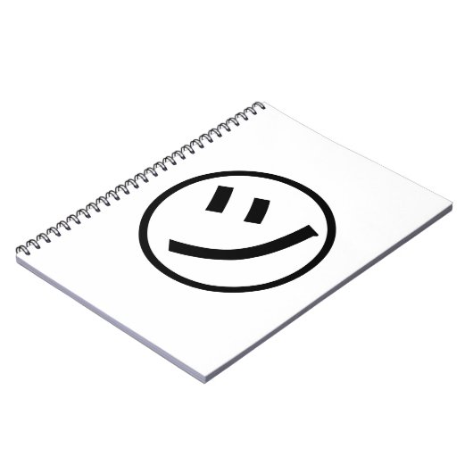 ㋡ Tsu Kana Katakana Smiling Emoji/Emoticon Notitieboek (Linkerzijde)