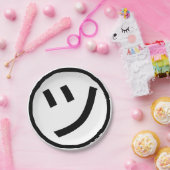 ㋡ Tsu Kana Katakana Smiling Emoji/Emoticon Papieren Bordje (Feest)