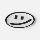 ㋡ Tsu Kana Katakana Smiling Emoji/Emoticon Papieren Bordje (Gekanteld)