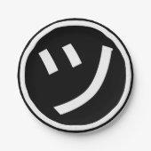 ㋡ Tsu Kana Katakana Smiling Emoji/Emoticon Papieren Bordje (Voorkant)
