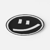 ㋡ Tsu Kana Katakana Smiling Emoji/Emoticon Papieren Bordje (Gekanteld)