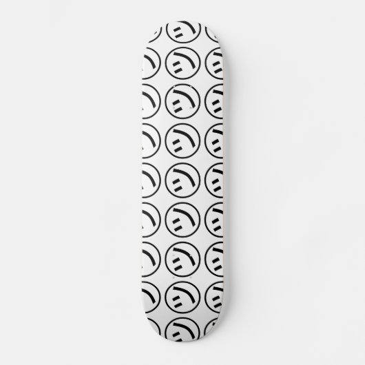 ㋡ Tsu Kana Katakana Smiling Emoji/Emoticon Persoonlijk Skateboard (Voorkant)
