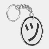 ㋡ Tsu Kana Katakana Smiling Emoji/Emoticon Sleutelhanger (Voorkant Links)