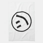 ㋡ Tsu Kana Katakana Smiling Emoji/Emoticon Theedoek (Verticaal)