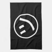 ㋡ Tsu Kana Katakana Smiling Emoji/Emoticon Theedoek (Verticaal)