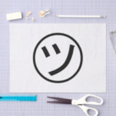 ㋡ Tsu Kana Katakana Smiling Emoji/Emoticon Tissuepapier (Craft)