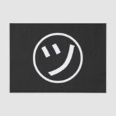 ㋡ Tsu Kana Katakana Smiling Emoji/Emoticon Tissuepapier (Voorkant)