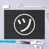 ㋡ Tsu Kana Katakana Smiling Emoji/Emoticon Tissuepapier (Craft)
