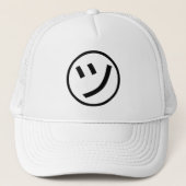 ㋡ Tsu Kana Katakana Smiling Emoji/Emoticon Trucker Pet (Voorkant)
