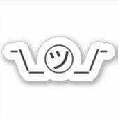 Tsu Kana Shrug Emoticon - *\_ ㋡_/ Japanse Kaomoji  Sticker (Voorkant)