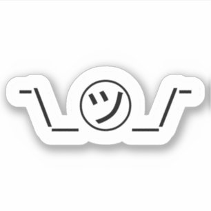 Tsu Kana Shrug Emoticon - *\_ ㋡_/ Japanse Kaomoji  Sticker