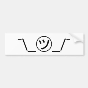 Tsu Kana Shrug Emoticon - piobe\_ ㋡_/ Japanse Ka Bumpersticker