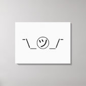 Tsu Kana Shrug Emoticon - piobe\_ ㋡_/ Japanse Kaom Canvas Afdruk (Voorkant)