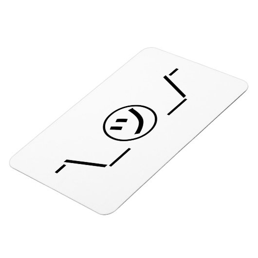 Tsu Kana Shrug Emoticon - piobe\_ ㋡_/ Japanse Kaom Magneet (Linkerzijde)