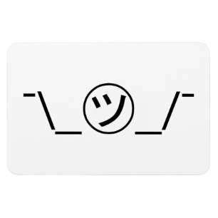 Tsu Kana Shrug Emoticon - piobe\_ ㋡_/ Japanse Kaom Magneet