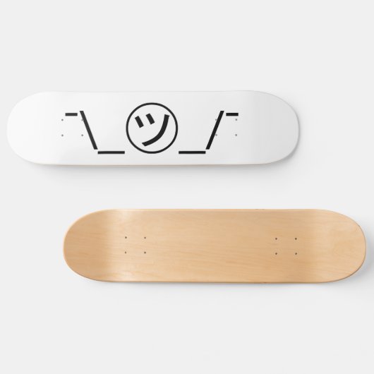 Tsu Kana Shrug Emoticon - piobe\_ ㋡_/ Japanse Kaom Persoonlijk Skateboard (Horizontaal)