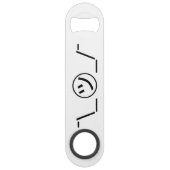 Tsu Kana Shrug Emoticon - piobe\_ ㋡_/ Japanse Kaom Speed Flessenopener (Achterkant)