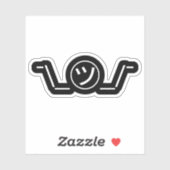 Tsu Kana Shrug Emoticon - piobe\_ ㋡_/ Japanse Kaom Sticker (Vel)