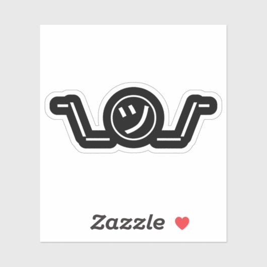 Tsu Kana Shrug Emoticon - piobe\_ ㋡_/ Japanse Kaom Sticker (Vel)