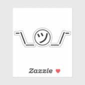 Tsu Kana Shrug Emoticon - piobe\_ ㋡_/ Japanse Kaom Sticker (Vel)